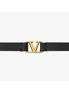 V Logo Leather Bracelet Black - VALENTINO - BALAAN 4