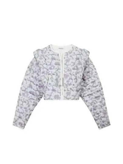 Drew Short Quilted Printed Cotton Jacket Ecru Lilac - ISABEL MARANT - BALAAN 2