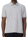 Men's Logo Patch Short Sleeve Polo Shirt Grey - CP COMPANY - BALAAN 2