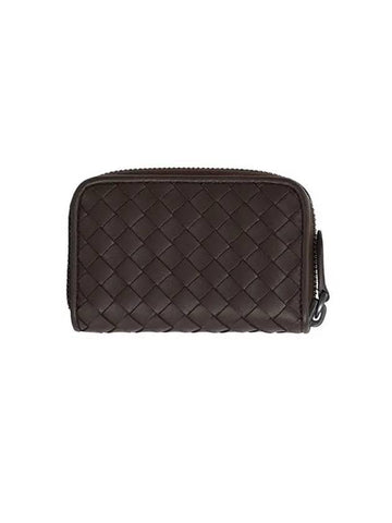 Intrecciato Zipper Coin Card Wallet Brown - BOTTEGA VENETA - BALAAN 1