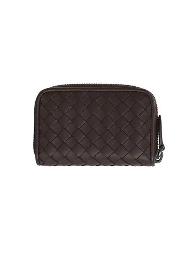 Intrecciato Zipper Coin Card Wallet Brown - BOTTEGA VENETA - BALAAN 3