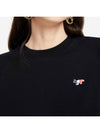 Tricolor Fox Patch Adjusted Sweatshirt Black - MAISON KITSUNE - BALAAN 5