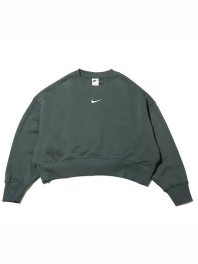 Phoenix Fleece Oversized Crew Neck Sweatshirt Vintage Green - NIKE - BALAAN 2