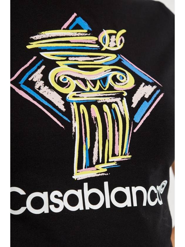 Casablanca Short T-shirt, Women's, Black - CASABLANCA - BALAAN 5