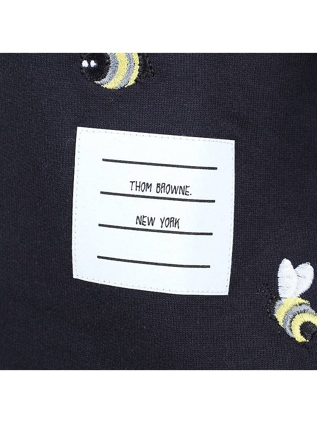 Loop Back Bird Bee Sweatshirt Navy - THOM BROWNE - BALAAN 6