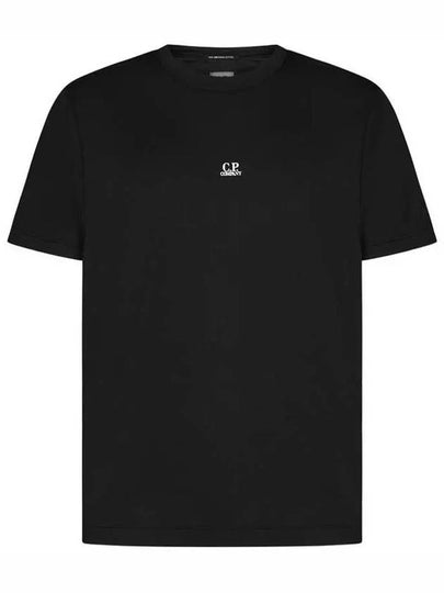 Logo Print Short Sleeve T-Shirt Black - CP COMPANY - BALAAN 2