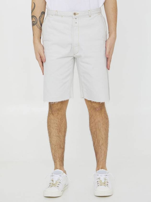 Cotton Denim Shorts White - MAISON MARGIELA - BALAAN 2