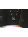 Pop H Pendant Silver Necklace Noir - HERMES - BALAAN 3