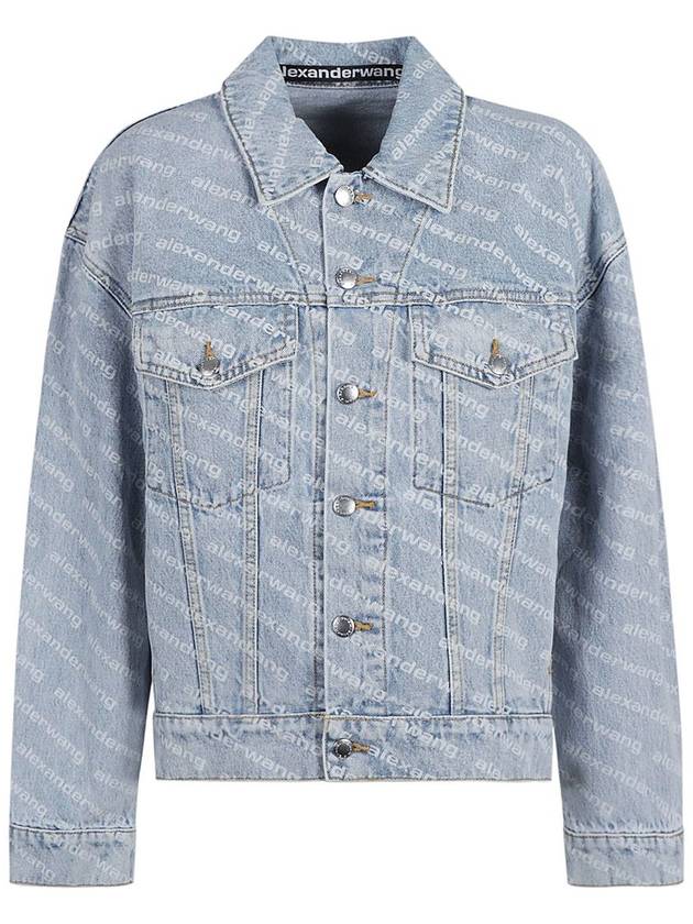 Women's Logo Print Denim Jacket - ALEXANDER WANG - BALAAN 2