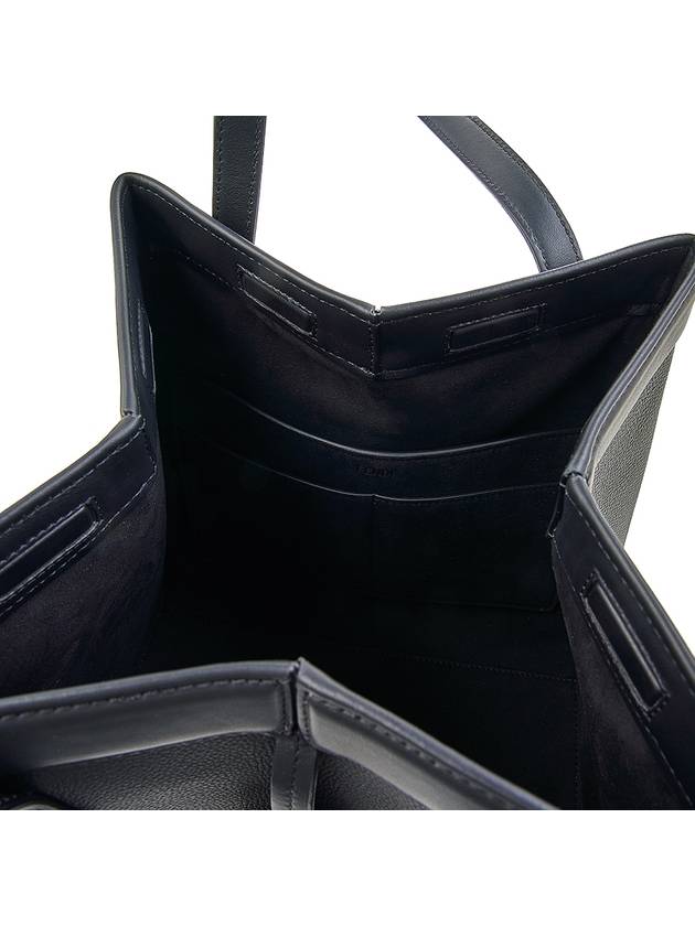 Origami Medium Leather Tote Bag Black - FENDI - BALAAN 11