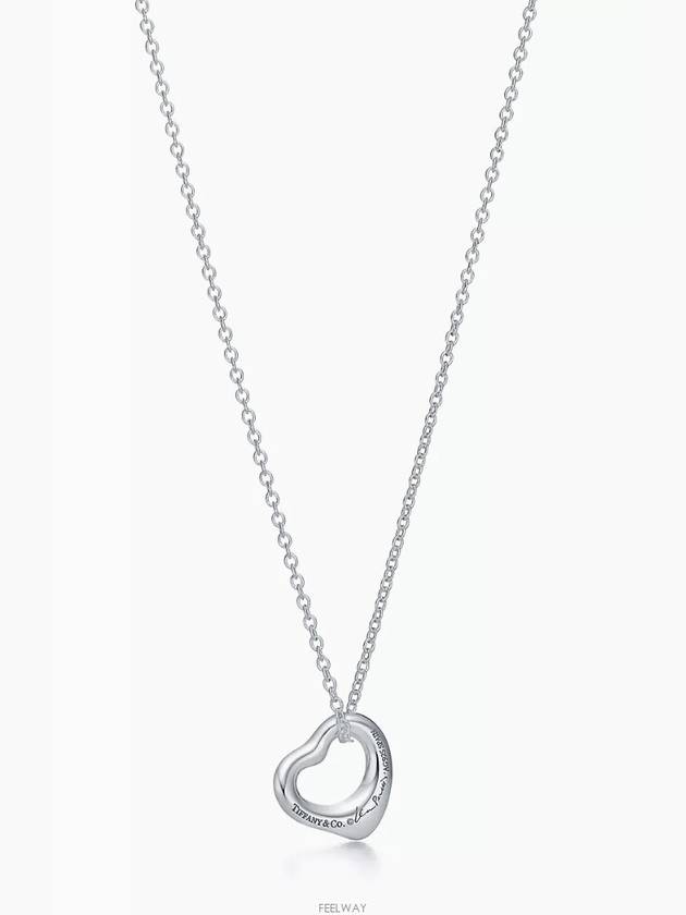 Elsa Peretti Open Heart Pendant Necklace Silver - TIFFANY & CO. - BALAAN 5