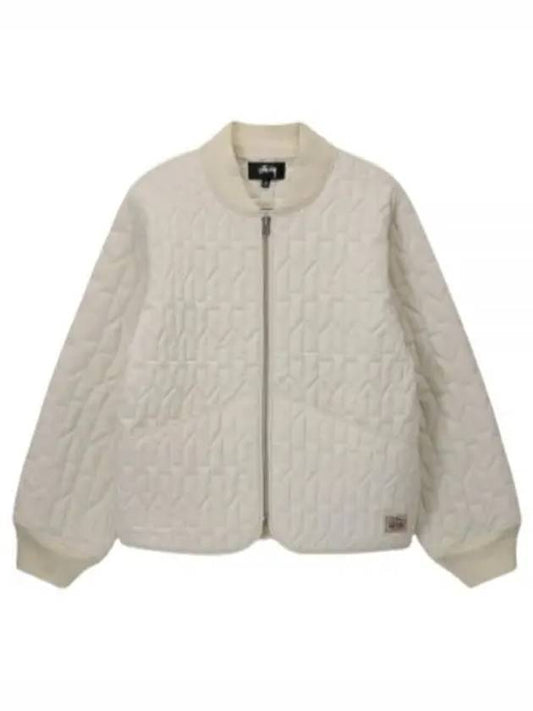 115670 CREAM Quilted Liner Jacket - STUSSY - BALAAN 1