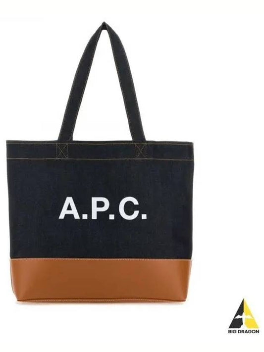 Axel Denim Tote Bag Indigo Blue Brown - A.P.C. - BALAAN 2