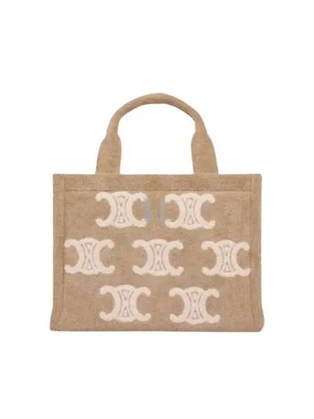 Cabas Thais Triomphe All-Over Textile Small Tote Bag Beige - CELINE - BALAAN 2