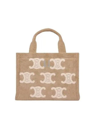 Cabas Thais Triomphe All-Over Textile Small Tote Bag Beige - CELINE - BALAAN 2