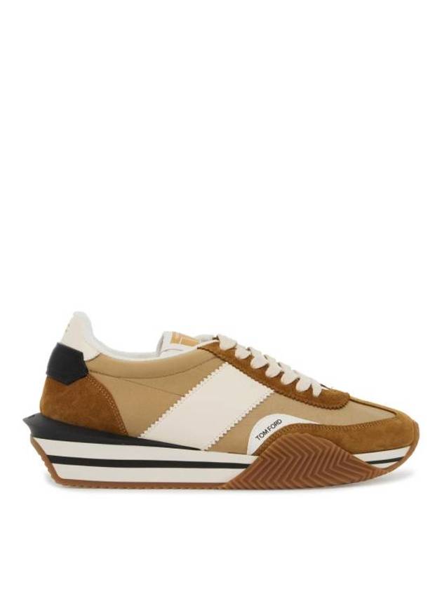 Logo James Panel Low Top Sneakers Brown - TOM FORD - BALAAN 2