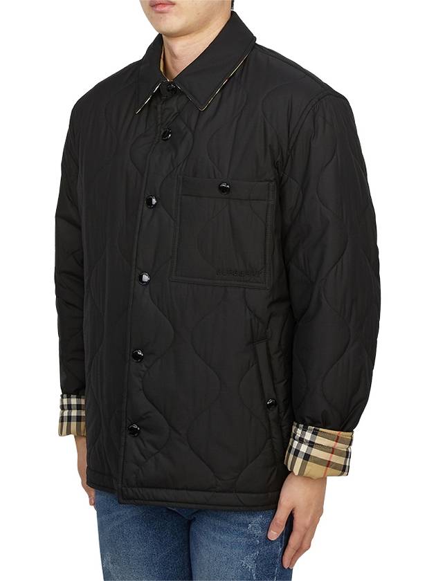 Check Reversible Quilting Jacket Beige Black - BURBERRY - BALAAN 6