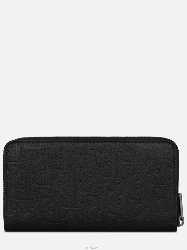 Zipper Long Wallet Black Dior Gravity Leather - DIOR - BALAAN 5