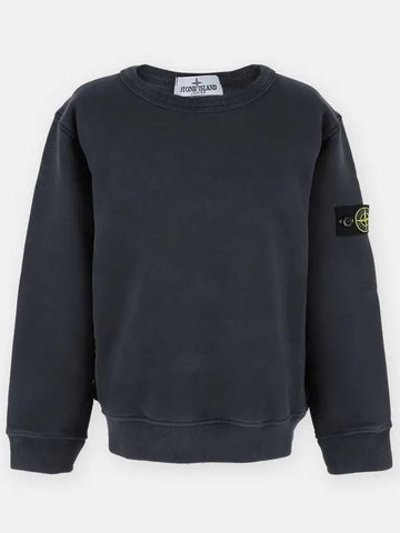 Stone Kids Waffen Patch Round Neck Sweatshirt Dark Gray 771661340 V0065 - STONE ISLAND - BALAAN 1