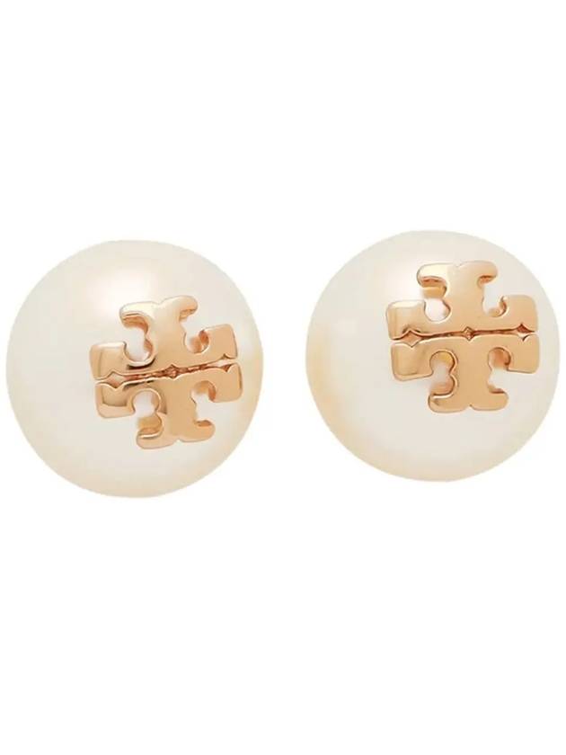 Crystal Pearl Stud Earring Gold - TORY BURCH - BALAAN 3