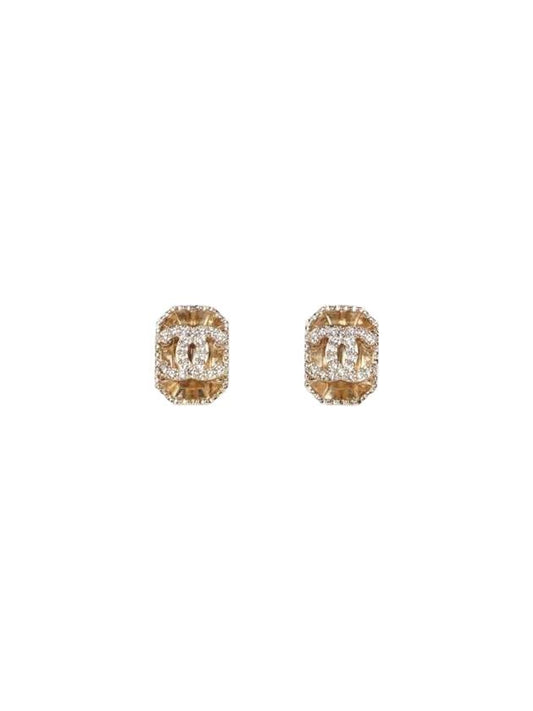 earrings metal strass gold crystal - CHANEL - BALAAN 1