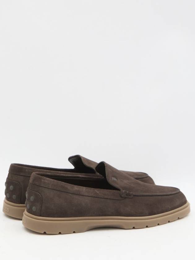 Suede Slipper Loafers Brown - TOD'S - BALAAN 4