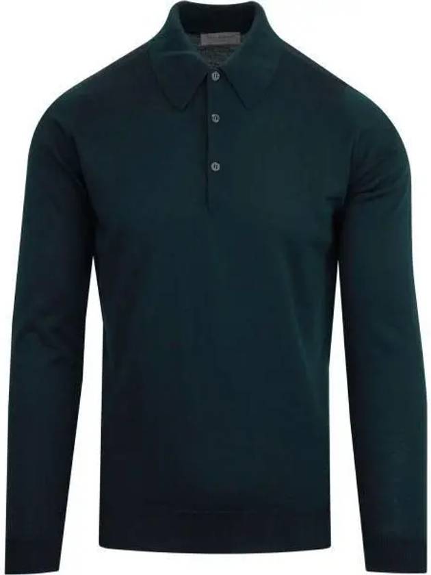 John Smedley Dorset Orion Green Polo Knit 925516 - JOHN SMEDLEY - BALAAN 1