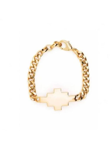 Logo Cross Chain Link Bracelet Gold - MARCELO BURLON - BALAAN 1