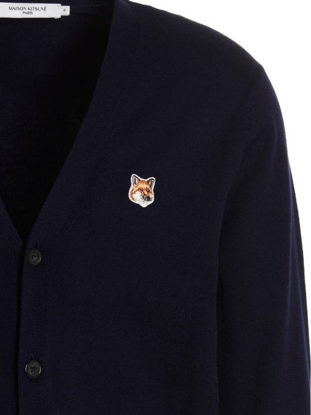 Fox Head Patch Classic Cardigan Navy - MAISON KITSUNE - BALAAN 4