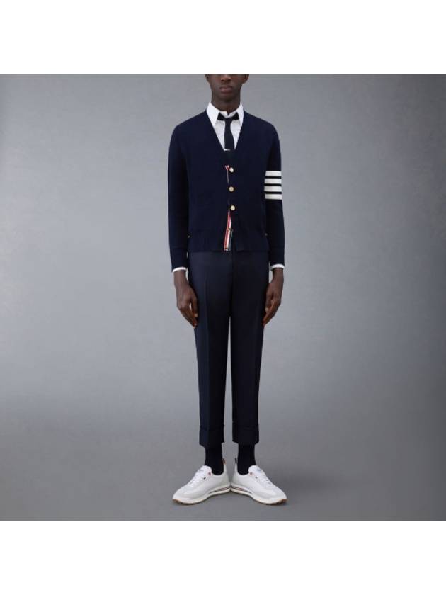 Milano Stitch 4 Bar Cardigan Navy - THOM BROWNE - BALAAN 4