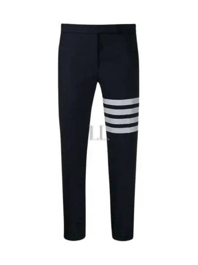 Men's Plain Weave 4 Bar Low Rise Skinny Straight Pants Navy - THOM BROWNE - BALAAN 2