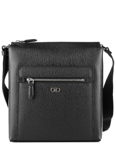 Men's Gancini Cross Bag Black - SALVATORE FERRAGAMO - BALAAN 2