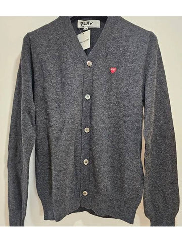 Comme des Gar ons Men s Mini Red Heart Wappen Cardigan AZ N080 051 2 - COMME DES GARCONS PLAY - BALAAN 1