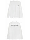 Cotton Back Logo Long Sleeve T-Shirt White - WOOYOUNGMI - BALAAN 5