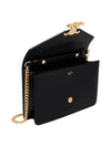 Triomphe Chain Shiny Calfskin Half Wallet Black - CELINE - BALAAN 5