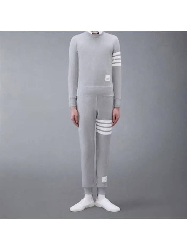 4 Bar Loopback Jersey Sweatshirt Light Grey - THOM BROWNE - BALAAN 7