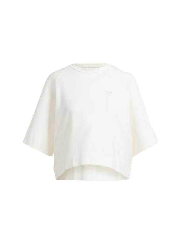 Premium Essentials Crop Short Sleeve T-Shirt White - ADIDAS - BALAAN 1