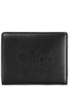 Sense Soft Leather Half Wallet Black - CHLOE - BALAAN 2