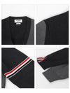 Funmix Cotton ArmBand V-Neck Cardigan Tonal Grey - THOM BROWNE - BALAAN 5