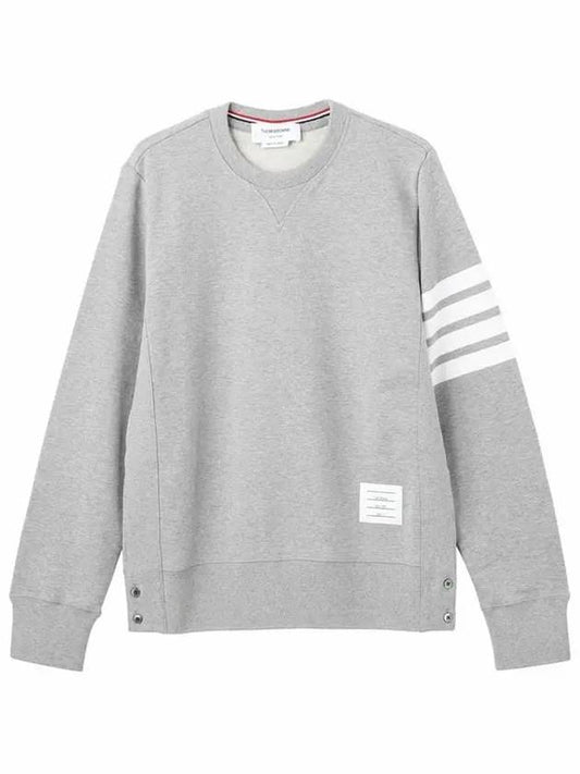 4 Bar Loopback Jersey Sweatshirt Light Grey - THOM BROWNE - BALAAN 2