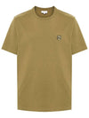 Bold Fox Head Patch Comfort Short Sleeve T-Shirt Khaki Green - MAISON KITSUNE - BALAAN 3