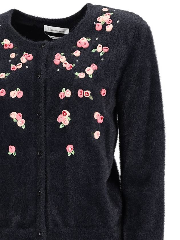 KNIT CARDIGAN WITH ROSE EMBROIDERY - BLUMARINE - BALAAN 3