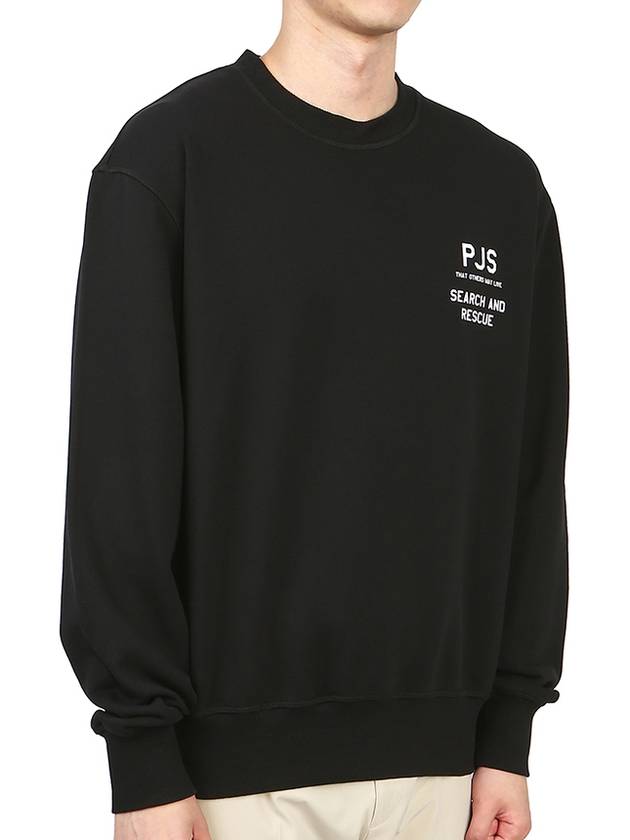 PMFLEMY01 BLACK Men s Crew Neck Long Sleeve Sweatshirt Regular Fit - PARAJUMPERS - BALAAN 5