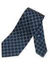 GG logo silk jacquard tie navy - GUCCI - BALAAN 3