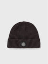 Logo Knit Beanie Grey - STONE ISLAND - BALAAN 2