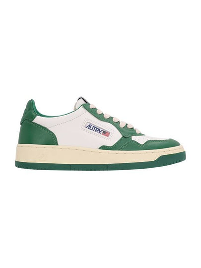 Women's Medalist Green Tab Leather Low Top Sneakers White - AUTRY - BALAAN 2