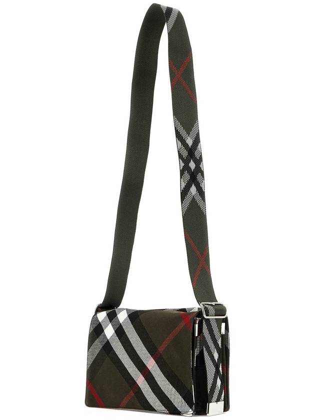 Checked Jacquard Messenger Bag Green - BURBERRY - BALAAN 4