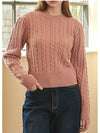 Women's Magnolia Wool Open Back Puff Knit Top Pink - MICANE - BALAAN 5