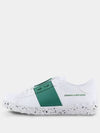 Open For A Change Low Top Sneakers White Green - VALENTINO - BALAAN 2