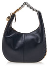 Women's Framy Small Zipper Shoulder Bag Black - STELLA MCCARTNEY - BALAAN 2